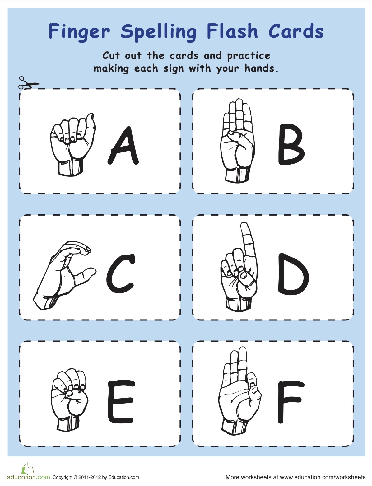 Kid-friendly American Sign Language worksheets for beginners